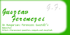 gusztav ferenczei business card